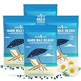 AURAFINE waxing perlen, 400g wachsperlen haarentfernung zur Haarentfernung für empfindliche Haut, Streifenfreie Wachsperlen für den ganzen Körper, Brasilianisches Bikiniwax,Gesicht,Arme, 4er-Pack