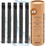 ORINKO Binchotan Bio X5 – Aktivkohlefilter Wasser aus Bambus – 5er Pack Takesumi Sticks für natürliche Wasserreinigung & nachhaltige Filtration