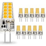 Auting LED G4 Lampen,3W G4 LED Birnen 3000K Warmweiß 300lm, Ersatz für 30W Halogenlampen,Kein Flackern Nicht Dimmbar 360° Lichtwinkel,12V AC/DC,10er Pack