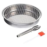 FONDOTIN 1 Satz Tragbarer Holzkohlegrill Spieße rauchfrei Herd Korb Kochgeschirr einweggrills einweggriller kochplatte edelstahlgrill grilll BBQ-Tool tragbarer Campinggrill Rostfreier Stahl