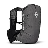 Black Diamond M Distance 8 Backpack Schwarz - Komfortabler funktionaler Herren Trailrunning Rucksack, 8l, Größe L - Farb