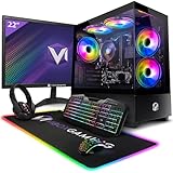 Vibox I-96 Gaming PC Set Komplett • Monitor 22 Zoll • AMD Ryzen 3 3200G 4,0GHz • Radeon Vega 8 • 8GB RAM • 480GB SSD • Linux OS • WLAN
