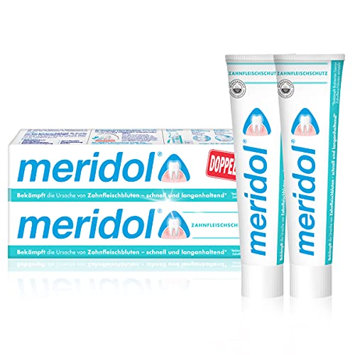 meridol Zahnpasta, Doppelpack (2 x 75 ml) - Zahncreme bekämpft Zahnfleischentzündungen, antibakterieller Effekt