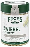 Fuchs Gewürze - Zwiebel getoastet - fein gehackte Zwiebeln für Dips, Schmorgerichte oder Hamburger - natürliche Zutaten - 55 g in wiederverwendbarer, recyclebarer Dose