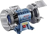 Bosch Professional Doppelschleifer GBG 60-20 (Leistung 600 Watt, Schleifscheiben-Ø 200 mm, Leerlaufdrehzahl 3.600 min-1, inkl. 2x Schleifscheibe Normalkörnung, im Karton)
