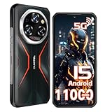 OUKITEL WP55 Android 15 Outdoor Handy 5G, 36GB+256GB/2TB Outdoor Smartphone Ohne Vertrag 11000mAh, 6,6' FHD+ 120Hz Baustellenhandy, 108MP+32MP+8MP Nachtsicht-Kamera, IP68 Wasserdicht Handy/NFC/OTG/GPS