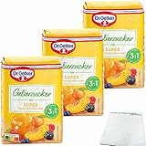 Dr. Oetker Gelierzucker 3:1 für Super fruchtige Konfitüre 3er Pack (3x500g Packung) + usy Block