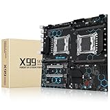 SHANGZHAOYUAN X99 Dual CPU Mainboard LGA 2011-V3 Server Motherboard für Intel Xeon E5 V3/V4 Serie Prozessor (E-ATX, DDR4 Max 256GB, PCIe 3.0, NVME/NGFF M.2, SATA 6Gbps, USB 3.0, Gigabit LAN)