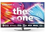 Philips Ambilight 43PUS8909 4K LED Smart TV - 43-Zoll Display mit Pixel-präziser Ultra HD Titan OS Plattform und Dolby Atmos-Klang. Funktioniert mit Alexa und Google Sprachassistent – Anthrazitgrau