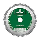 METAK HM Kreissägeblatt 254x30mm, 80 Zähne für Holz - Kompatibel mit Metabo, Bosch & vielen weiteren Marken Sägeblatt 254mm Präzise Schnitte in Holzwerkstoffen