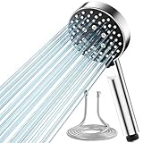 Magichome Duschkopf Wassersparend mit Schlauch 2M, mit 5 Strahlarten, Turbogeladenes Design Hochdruck , Handbrause Duschbrause für Baden
