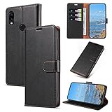 KKEIKO Hülle Kompatibel mit Xiaomi Redmi Note 7 / Redmi Note 7 Pro, Magnet Klappbar Handyhülle mit Kartenfach, PU Leder Stoßfest Schutzhülle für Xiaomi Redmi Note 7 / Redmi Note 7 Pro, Schwarz