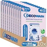 Waschmittelblätter (bis zu 800 Wäschen) – Waschmittel Blätter Ökologisch, Hypoallergen, Floralduft, Biologisch Abbaubar, Plastikfrei – Ideal für Empfindliche Haut, Hand- & Maschinenwäsche