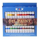 24 Farben, professionelle Ölmalfarbe, Zeichnen, Pigment, 12 ml Tuben, Set für Künstler, Kunstbedarf, Pigment
