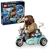 LEGO Harry Potter Hagrids und Harrys Motorradtour – Spielzeug mit Motorrad, Beiwagen & Eule Hedwig – Mit Minifiguren zum Sammeln – Kreatives Geschenk für Mädchen und Jungen ab 9 Jahren – 76443