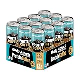 Body Attack Protein Coffee – Coffee Latte, 12 x 250ml (inkl. Pfand) - Protein Eiskaffee - erfrischender Eiskaffee fettarm mit 25 g Eiweiß, 75 mg Koffein - aus 100% Arabica Kaffeebohnen