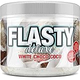 Flasty Deluxe Geschmackspulver (White Choco Coco) mit vielen echten Chunks (Kokosraspeln) 1 x 250g - more then just a flavour - Kalorienarmes Flavour Pulver mit nur 9 kcal pro Portion