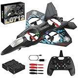 Afenau RC Flugzeug, 2,4 GHz Ferngesteuertes Flugzeug mit Batterien, 360° Surround Modellflugzeug Ferngesteuert mit LED, 6 Achsen Gyro Stabilisator RCFlugzeug Anfänger für Kinder Erwachsene (Blau)