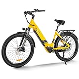 HANEVEAR E Bike Mountainbike Elektrofahrräder, EBike mit 17Ah/48V Lithium-Akku 120KM+, Heckmotor 250W 65N.m, 26 Zoll E-Bike Trekking/City Pedelec für Damen Herren, EU-Konformes, YOYO