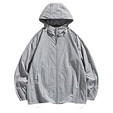 KBOPLEMQ UV Kleidung Herren UPF 50+ Sonnenschutzjacke, Leichte Bomberjacke Sommer Softshelljacke, Fahrradjacke Wanderjacke