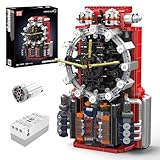Mould King 10187 Cyberpunk-Uhr Bausteine Bausatz – Kreatives Geschenk für Jungen Mädchen – Modernes Design als Deko für Zuhause