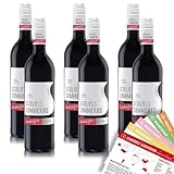 Schloss Sommerau Rotwein, alkoholfrei, sortenreines Weinpaket + VINOX Winecards (6x0,75l)