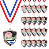 Trnayi Basketball-Medaillen, 6,1 cm, Baseball, Volleyball, Metall, Auszeichnungen mit Halsbändern, Softball, Cheer, Fußball, Fußball, Kickball, Ziege, Schildform, Medaillen für Erwachsene (20 Stück