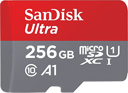 SanDisk Ultra microSDXC UHS-I Speicherkarte 256 GB + Adapter (Für Android-Smartphones und - Tablets und MIL-Kameras, A1, C10, U1, 120 MB/s Übertragung)