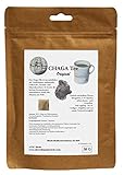 ATPC Media – Chagapulver im Teebeutel Original - Finnische Wildsammlung 30 Gramm, ideal für Chaga Pilz Tee und Chaga Pilz Kaffee, aus den sauberen und weiten Wäldern Lapplands