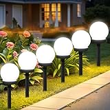ZeiLaBang Kakadi Solarlampen für Außen Kugel,6 Stück Solar Gartenleuchten für Außen,LED Kugel mit Erdspieß,Solar Gartenleuchte Wasserdicht Solarlampe für Terrasse Gehwege Hof Gartendeko