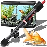 Retoo Aquarium Heizung 100W Tauchheizung für Aquarien mit Übertemperaturschutz und Automatischer Abschaltung Beim Verlassen des Wassers für Salz- und Süßwasser 50-120L
