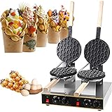 JIADUOFU Profi Gastro Doppel Waffeleisen mit antihaftbeschichteten Backplatten, Waffelautomat für belgische Waffeln mit Edelstahl Gehäuse, 50-250 °C, 0~5 Minuten,110v