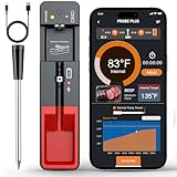 Vexloria Thermometer Kochen, Fleischthermometer Kabellos 150m Bluetooth Grillthermometer IP67 küchenthermometer, Bratenthermometer für Braten, Kochen, Grillen/BBQ, Backen, Baby-Ernährung