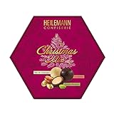Heilemann Christmas Mix mit Trüffel-Kugeln mit Alkohol, 180 g - Bunter Teller Schokoladen-Geschenk 'Merry Christmas'-Edition
