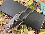 Generisch TEERMA LK9 - Integriertes geschmiedetes gerades Messer im Freien mit fester Klinge, Überlebensmesser, Perfektes Bushcraft Messer Outdoor,Jagdmesser