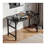 Kompakter faltbarer PC-Tisch für Zuhause und Schlafzimmer, moderner rechteckiger Werkbank/Arbeitszimmer, kleiner Schlafsaal-Schreibtisch, grau, Größe: 100 x 75 x 60 cm & C 80 x 75 x 60 cm
