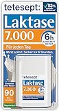 tetesept Laktase 7.000 – Laktasetabletten bei Laktoseunverträglichkeit – Nahrungsergänzungsmittel mit Sofortwirkung & 6h Langzeit-Depot – 1 Dose à 90 Stück