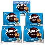 Senseo® Pads Decaf - Kaffee Entkoffeiniert RA-zertifiziert - 5 Packungen x 16 Kaffeepads