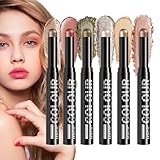 Lidschatten Stift - 6er Set Augenaufheller Stifte | Mattierter Kajal Für Frauen Mädchen Täglicher Gebrauch Reise Outdoor Aktivitäten
