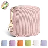 Tampon Aufbewahrung Binden Hygienebeutel für Damenbinden Aufbewahrungstasche Perioden Tasche mit Reißverschluss Organizer Stilleinlagen Damen Tampons BindenDamen Geschenke für Mädchen(rosa)