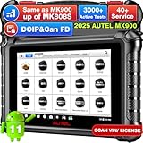 Autel MaxiCheck MX900 OBD2 Diagnosegerät, 2025 Bidirektionales Diagnosegerät mit 3000+ Aktiven Tests, Funktion als MK900 MK900BT, ab MK808BT MK808S MX808S, DoIP&CANFD, 40+ Service, All-System, OS11