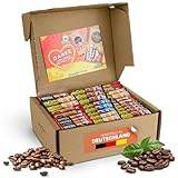 Genussleben Box mit 500g Instant Kaffee Cappuccino, Espresso im Mix, lösliches Pulver im Geschmack wie Filterkaffee - die Vorratsbox für Urlaub, Büro, Camping, Zuhause oder als Geschenk.