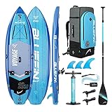 Bluefin Voyage 10'10 aufpumpbares Stand-up-Paddleboard| Das ultimative Activity-SUP-Paket| Paddleboard-Zubehör | SUP-Pumpe und -Set | Angelrutenhalterungen | Tragbar und reisefreundlich