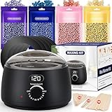 Waxing Set,Wachs Haarentfernung frauen herren: iFanzeTech Wax Maschine Warmwachs Haarentfernung Intimbereich Gesicht Rücken Bein, Wachswärmer digital mit 400g Wachs 30 Wachsstäbchen zur haarentfernung