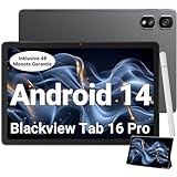 Blackview Tab 16 Pro Tablet Android 14, 16GB RAM + 256GB ROM (1TB TF) Gaming Tablet, Großes Display 11 Zoll Tablets, Simlockfrei Ohne Vertrag, 4G Dual SIM Tablet PC, inkl Stift und Hülle