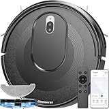 Vexilar W7 Saugroboter mit Wischfunktion, 3 in1 Wischroboter mit 4000Pa Saugkraft, Staubsauger Roboter kompatibel mit Alexa/App Steuerung, Roboterstaubsauger ideal für Tierhaare, Teppich Hartböden