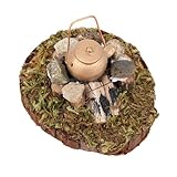 Miniaturpuppenhäuser Brennholz Kessel 1/12 Skala Realistische Campingzubehör Für Kreatives Spiel Und Sammler