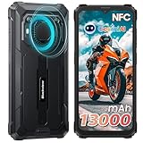 Blackview BV6200 Pro Outdoor Handy (13000mAh) Android 14,18GB+128GB Outdoor Smartphone Wasserdicht,98DB Lautsprecher,Helio P35 2.3Ghz,6.56' HD+ Baustellenhandy, IP68 IP69K/Dual 4G/OTG/GPS/13MP/NFC