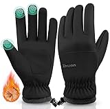 ihuan Thermo Fahrradhandschuhe Herren Damen -Warme WinterHandschuhe Touchscreen Wasserdicht Winddicht rutschfest Sporthandschuhe für Radfahren, Laufen, Skifahren, Wandern