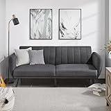 Yaheetech 3-Sitzer Sofa 3-in-1 Schlafsofa Couch, mit Schlaffunktion, Polstersofa Ecksofa Stoffsofa Loungesofa, Dunkelgrau, 207 × 87 × 83 cm, in 2 Pakete